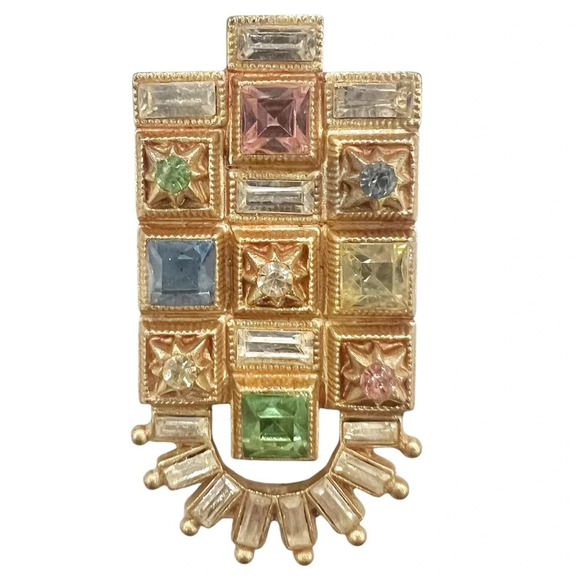 Vintage Marcy Feld Brooch – Mid-Century Modern with Art Deco Influences - Picture 1 of 4